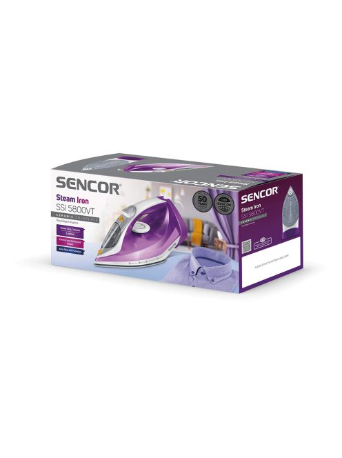 Ютия SENCOR SSI 5800VT, 2400W, резервоар за вода 260 ml, Бял/Лилав - Код G5439