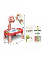 Розова детска масичка с проектор
